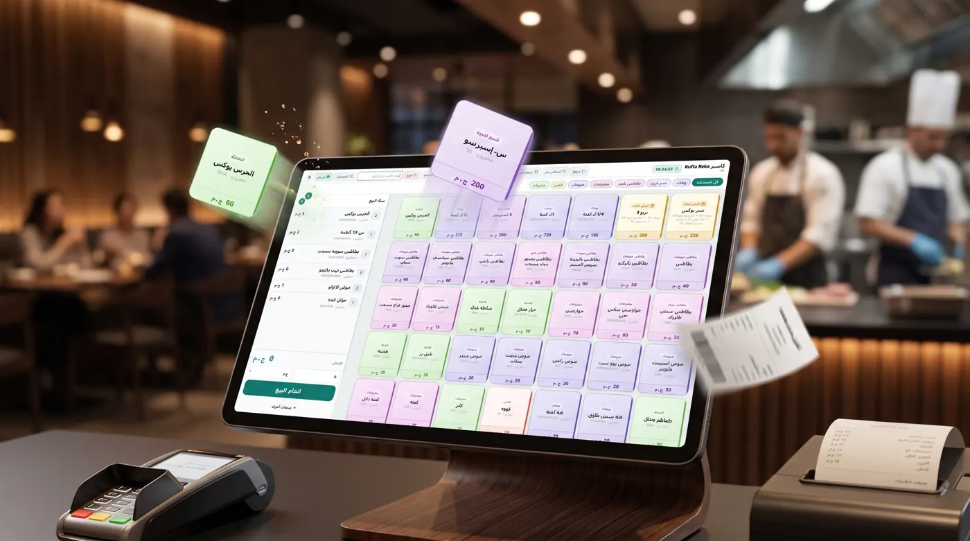 The main cashier screen in Fateen POS