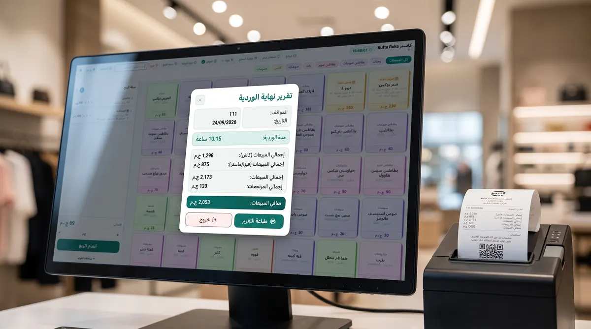 End-of-shift report in Fateen POS